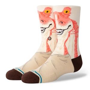 STANCE Kid’s Casual Star Wars Phantom Menace Crew Socks - JAR JAR CREW KIDS